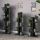 Декоративні полиці для квітів 42 см завширшки Дизайнерський підлоговий стелаж ЛДСП 3 шт у вітальню, фото 3