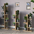 Декоративні полиці для квітів 42 см завширшки Дизайнерський підлоговий стелаж ЛДСП 3 шт у вітальню, фото 2