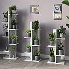 Декоративні полиці для квітів 42 см завширшки Дизайнерський підлоговий стелаж ЛДСП 3 шт у вітальню, фото 5