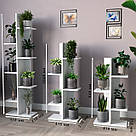 Декоративні полиці для квітів 42 см завширшки Дизайнерський підлоговий стелаж ЛДСП 3 шт у вітальню, фото 7