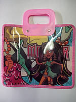 Папка портфель міні А5 дитяча з пластмасовими ручками Модниця А4 Мультяшки для дівчинки