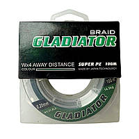 Шнур Gladiator - Green - 100м - 14,5кг - 0,2мм