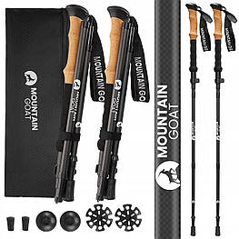 Трекінгові палиці Mountain Goat Active 38-130 см Black (P-5905973404679)