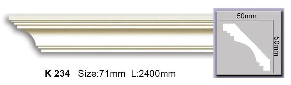 Карниз Гладкий Поліуретановий Harmony K 234 Flexi