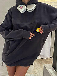 Затишне жіноче флісове худі оверсайз на затяжках Ssld2270