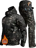 Тактичний костюм на флісовій підкладці (водонепроникний, вітронепродувний) S