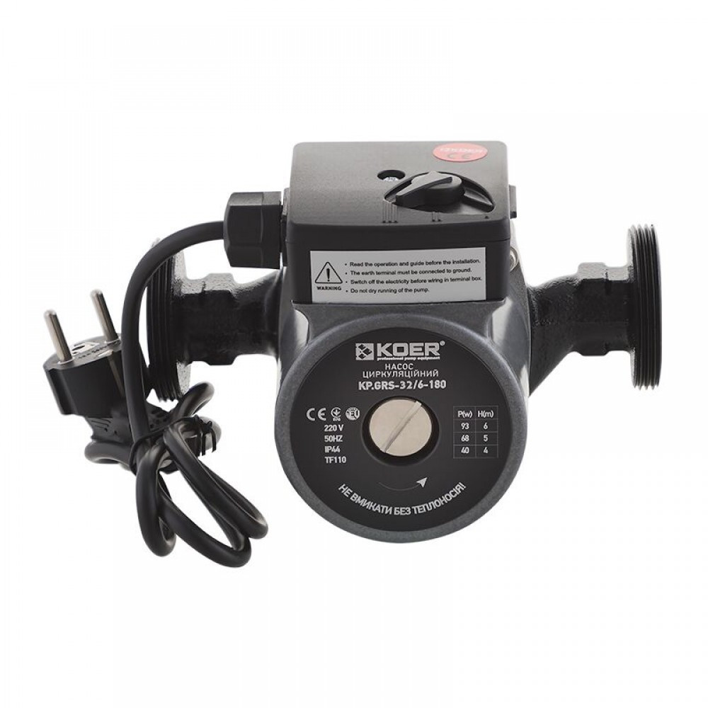 Насос циркуляційний з гайками KOER KP.GRS-32/6-180 KP2899, фото 1
