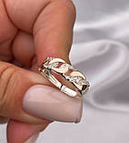 Срібне кільце з вставками із золота 1457.10, фото 2