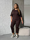 Костюм жіночий спортивний NOBILITAS 50-60 шоколадного кольору, фото 2