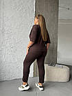 Костюм жіночий спортивний NOBILITAS 50-60 шоколадного кольору, фото 4