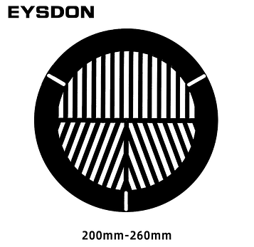 Маска Бахтинова на зовнішній діаметр труби від 200 до 260 мм для точного фокусування телескопа