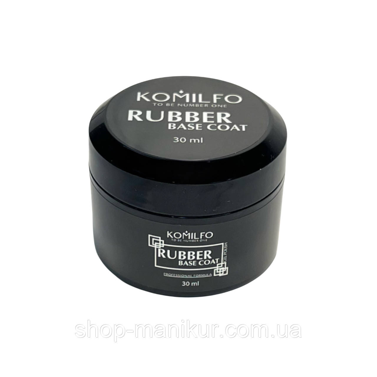 KOMILFO RUBBER BASE — КАУЧУКОВА БАЗА ДЛЯ ГЕЛЬ-ЛАКУ, 30 МЛ (ГЕЛЬ-БАНКА), фото 1