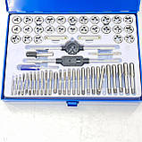 Набір інструментів для нарізки внутрішньої зовнішньої різьби Krischner KN-9536 60ел., фото 3