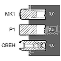 Кільця поршневі двигуна Fiat Iveco 8045.25 8045.05 8041, фото 3
