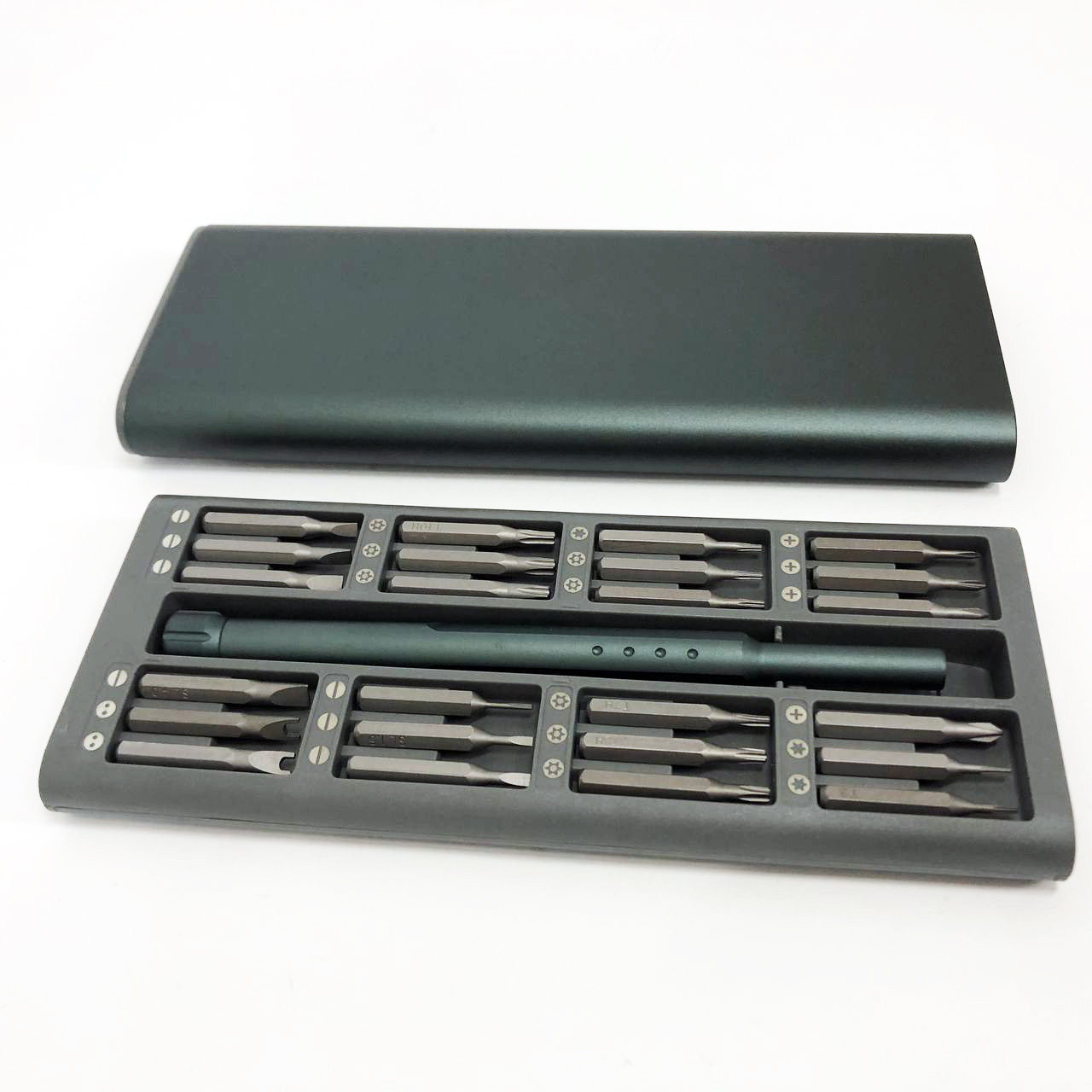 Набір прецизійних викруток з ручкою 48 в 1 у металевому футлярі LT-37, фото 1