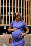 Легка облягаюча сукня для вагітних та мам, що годують Calp розмір S (42) Lullababe Фіолетовий, фото 6