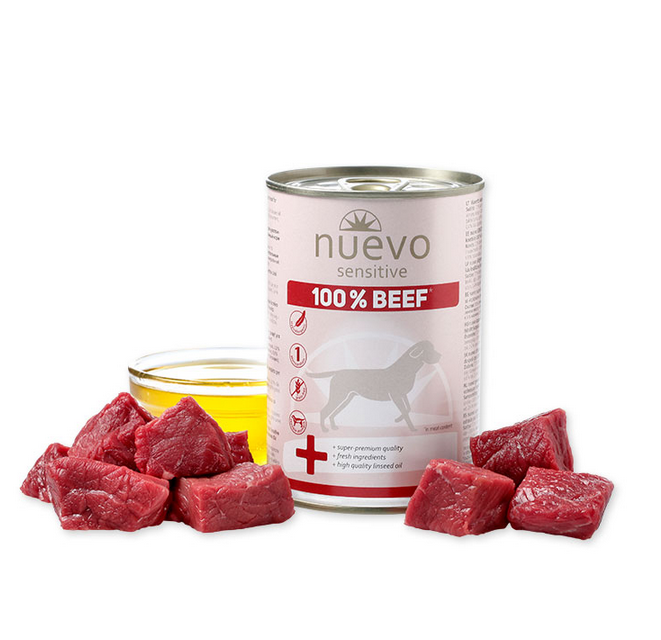 Nuevo Sensitive Beef консерва для собак з чутливим травленням 400 г (яловичина)