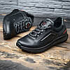 Чоловічі шкіряні кросівки (натуральна шкіра) чорні кроси, чоловіче взуття весна осінь, розмір 40 41 42 43 44 45, фото 6