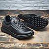 Чоловічі шкіряні кросівки (натуральна шкіра) чорні кроси, чоловіче взуття весна осінь, розмір 40 41 42 43 44 45, фото 3