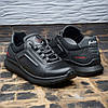 Чоловічі шкіряні кросівки (натуральна шкіра) чорні кроси, чоловіче взуття весна осінь, розмір 40 41 42 43 44 45, фото 7