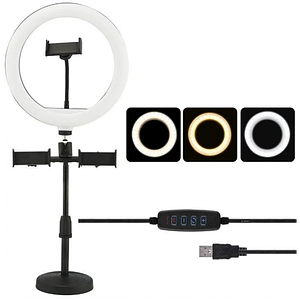 Кільцева LED-лампа 26 см і стійкою 34 см CXB-260A від USB