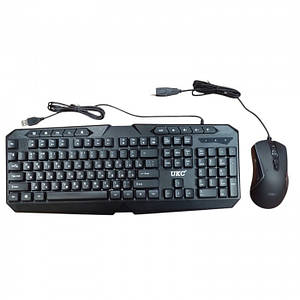 Комплект клавіатури та миші з RGB-підсвіткою UKC 9541 від USB