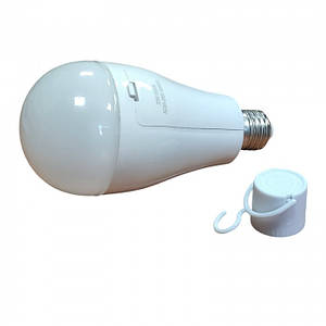 Світлодіодна лампочка з акумулятором автономна аварійна лампа 20W E27 1 режима світіння Y3920 з патроном