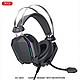Навушники ігрові XO GE-07 дротові з мікрофоном і LED RGB-підсвіткою Чорні, фото 2
