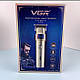 Машинка для стриження бездротова акумуляторна LED-дисплей VGR V-991 + 3 насадки, фото 7