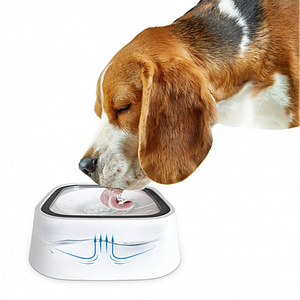 Поїлка-непроливайка з рухомим диском Миска антипроливайка для собак і кішок MAGIC BOWL Біла 1,5л