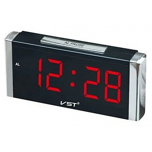 Електронний дротовий цифровий годинник VST 731 Червоний підсвітка