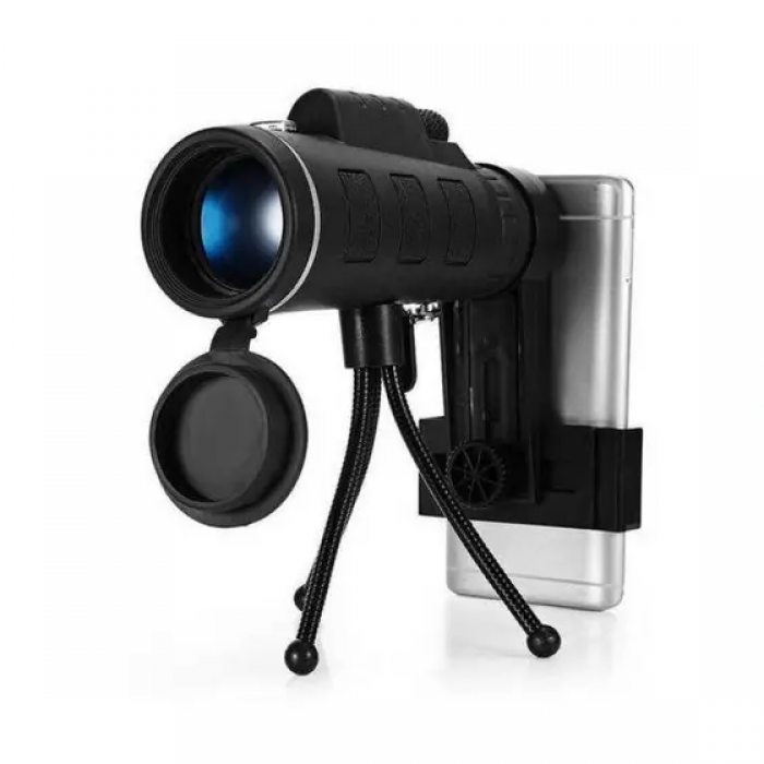 Монокуляр монокль із триногою та кліпсою HLV Monocular Telescope KL-1040 Чорний
