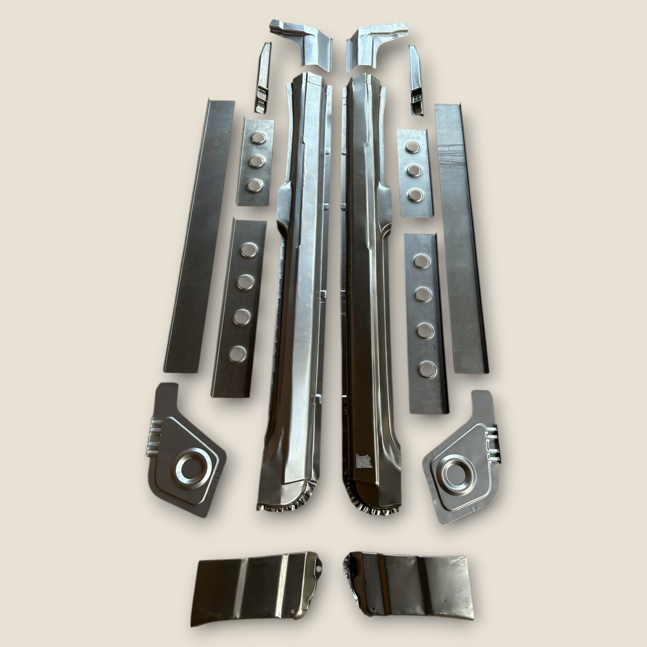 Поріг зовнішний ВАЗ 2110,2111,2112 у зборі 16 деталів вир-к Україна, фото 1