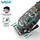 Машинка для стриження волосся акумуляторна VGR V-665 Professional, 4 насадок, LED Display, фото 4