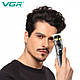 Тример для стриження й окантовки волосся VGR V-985 Professional, 4 насадки, LED Display Turbo режим, фото 5