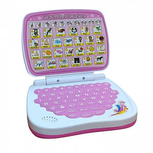 Дитячий мініноутбук AH-802Y для вивчення англійської мови StudyGame Рожевий