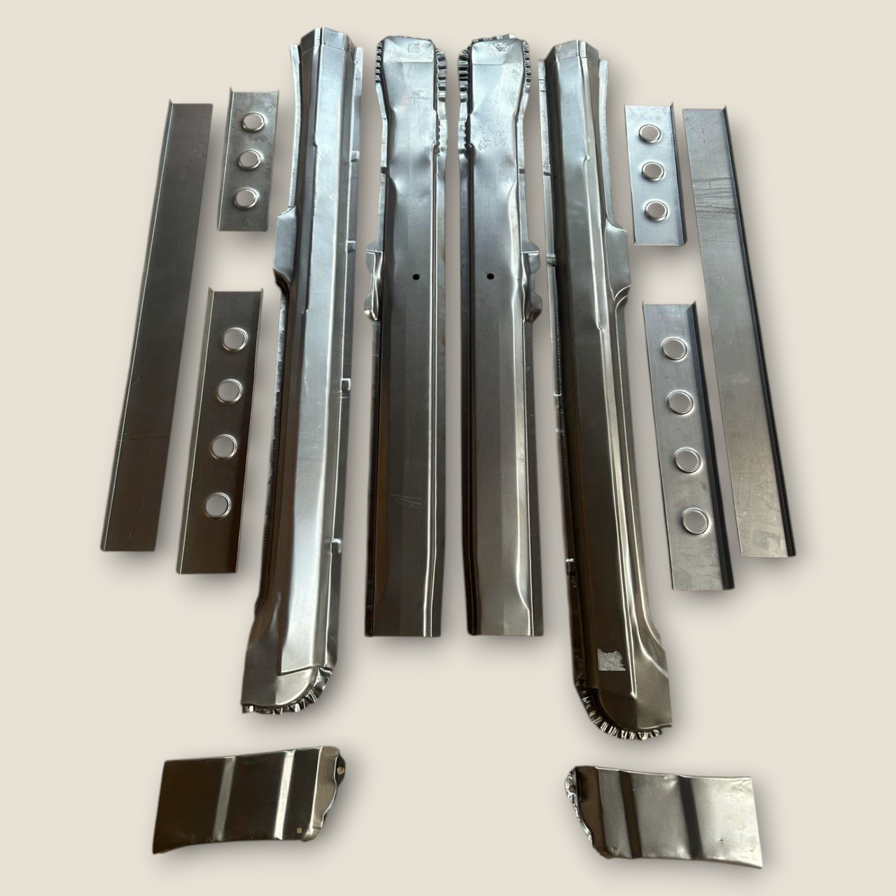 Поріг зовнішний ВАЗ 2110,2111,2112 (короб,підсилювач,з'єднувач,внутріш короб,низ перед крила) 12 детал Україна, фото 1