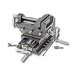 Двовісні поперечні верстатні лещата 100 мм, фото 2