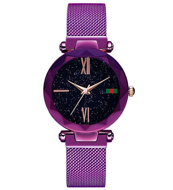 Кварцовий жіночий годинник Starry Sky Watch на магнітній застібці Фіолетовий