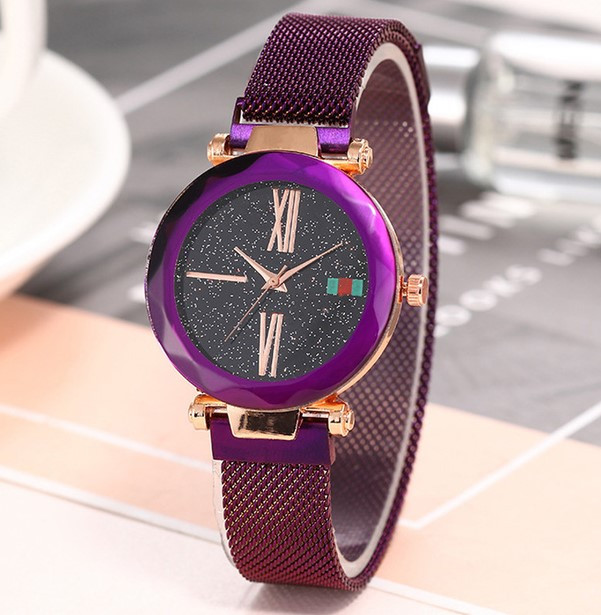 Кварцовий жіночий годинник Starry Sky Watch на магнітній застібці Фіолетовий