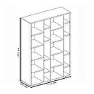 Стелаж для книг і організації простору в кімнаті Книжкова містка полиця перегородка на 20 комірок, фото 10