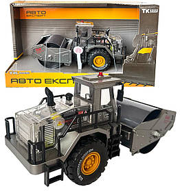 Спецтехніка дитяча асфальтоукладчик сірий металопластик 1:40 звук світло рухомі елементи 21*8*11см (TK-31090)