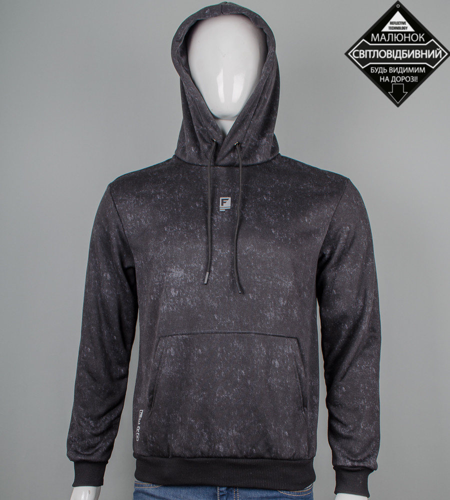 Худі тринитка Fero Reflective Т.Сірий меланж 9425к, XXL (1шт), фото 1