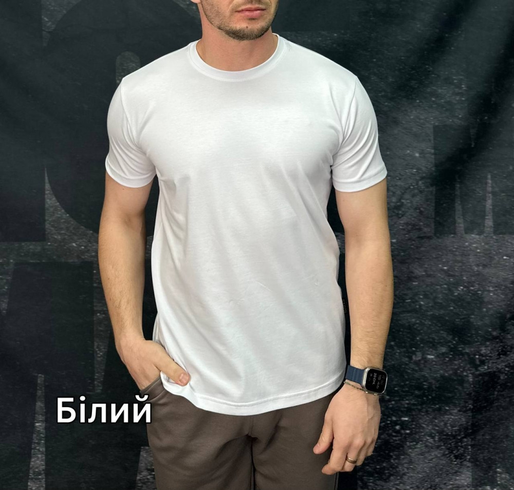 Футболка чоловіча IceMan 0250 БІЛА 95% бавовна 5% еластан XL(Р)