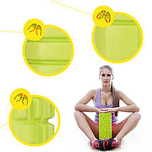 Масажний ролик Cornix EVA 33 x 14 см (валик, ролер) XR-0034 Green Poland, фото 5