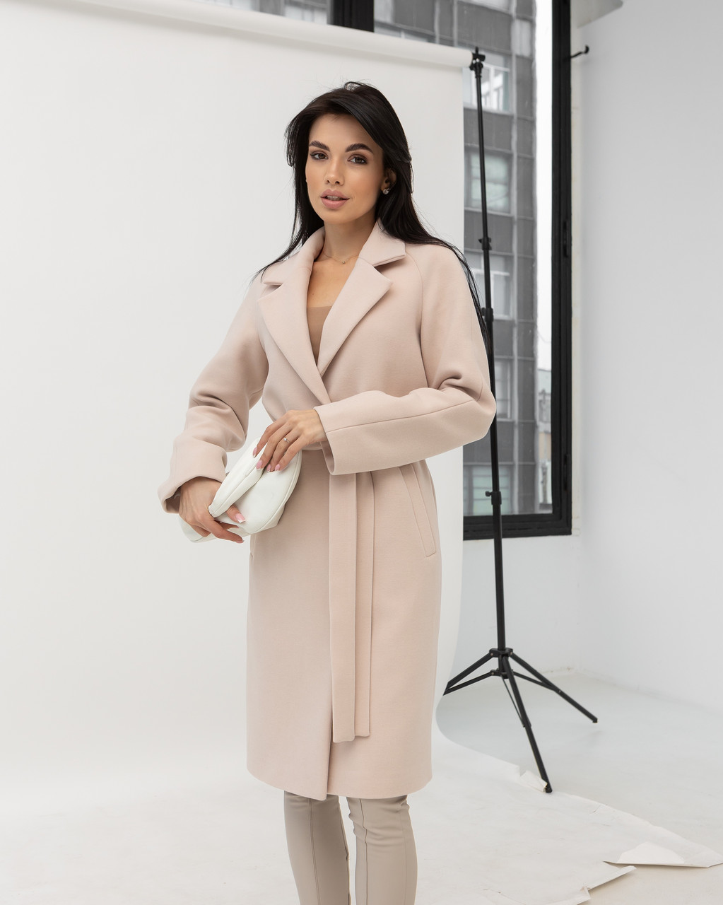 Зимове якісне світле тепле кашемірове пальто жіноче, фото 1