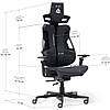 Геймерське ергономічне крісло для комп'ютера Cyberlux V10 Black екошкіра, фото 10