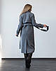 Довге жіноче кашемірове пальто сірого кольору з патами 40;42;44;46;48;50,52, фото 6