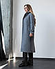Довге жіноче кашемірове пальто сірого кольору з патами 40;42;44;46;48;50,52, фото 4