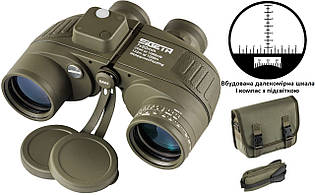 Sigeta Admiral 7x50 Military | Морський тактичний бінокль з компасом, далекомірною сіткою та водозахистом для екстремальних умов